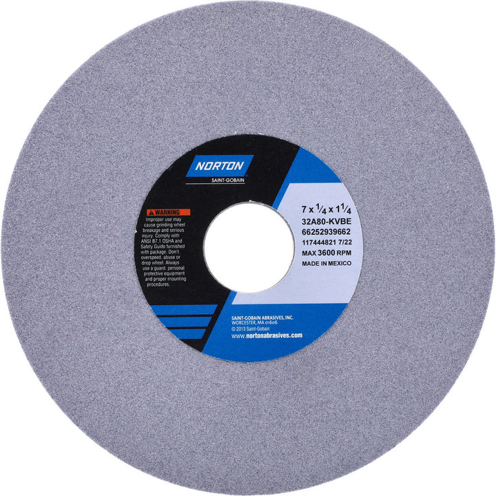 7 x 1/4" 80-Grit Aluminum Oxide Grinding & Cutoff Wheel - Norton 66252939662