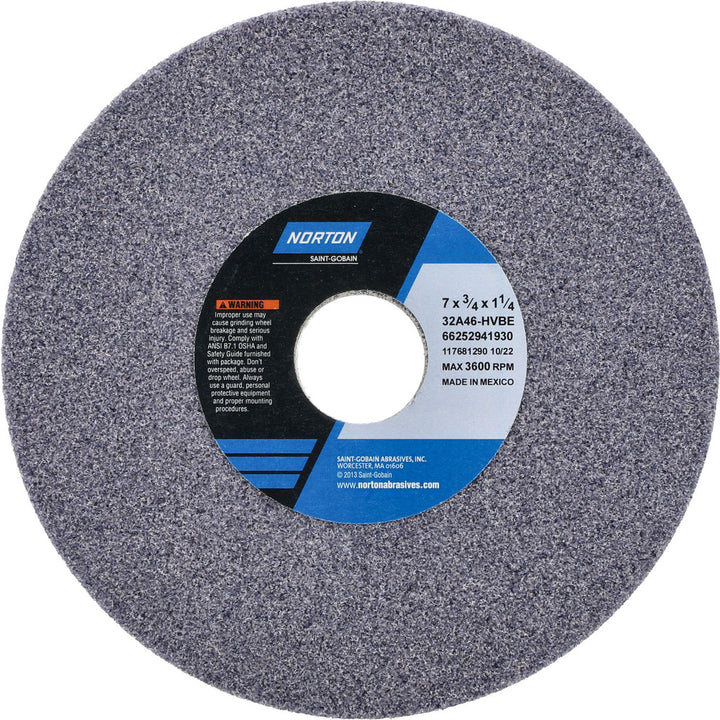 7 x 3/4" 46-Grit Aluminum Oxide Grinding & Cutoff Wheel - Norton 66252941930