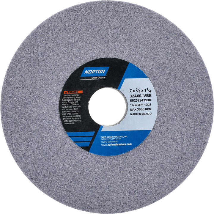 7 x 3/4" 60-Grit Aluminum Oxide Grinding & Cutoff Wheel - Norton 66252941938