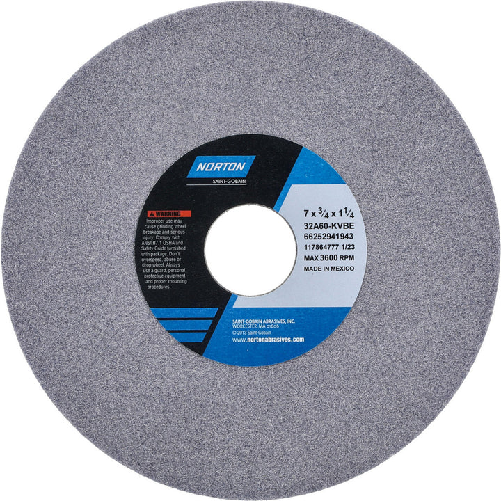 7 x 3/4" 60-Grit Aluminum Oxide Grinding & Cutoff Wheel - Norton 66252941943