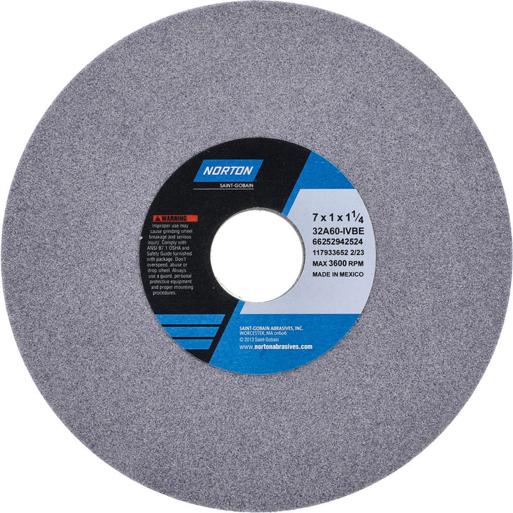 7 x 1" 60-Grit Aluminum Oxide Grinding & Cutoff Wheel - Norton 66252942524
