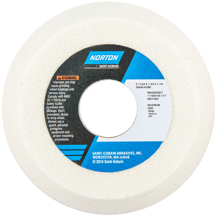5 x 1/4" 46-Grit Aluminum Oxide Grinding & Cutoff Wheel - Norton 66252830971