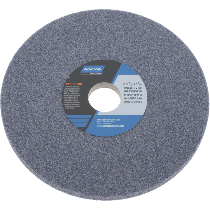 8 x 1/2" 46-Grit Aluminum Oxide Grinding & Cutoff Wheel - Norton 66253043715