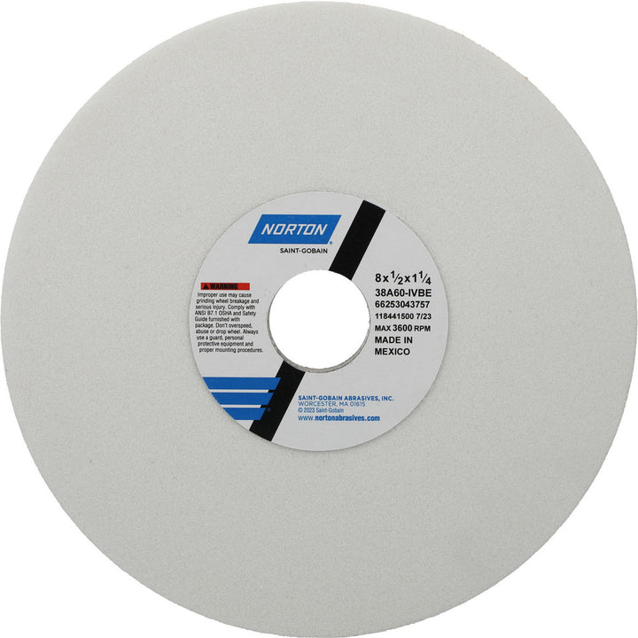 8 x 1/2" 60-Grit Aluminum Oxide Grinding & Cutoff Wheel - Norton 66253043757
