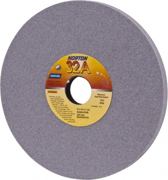 8 x 1/2" 80-Grit Aluminum Oxide Grinding & Cutoff Wheel - Norton 66253043733