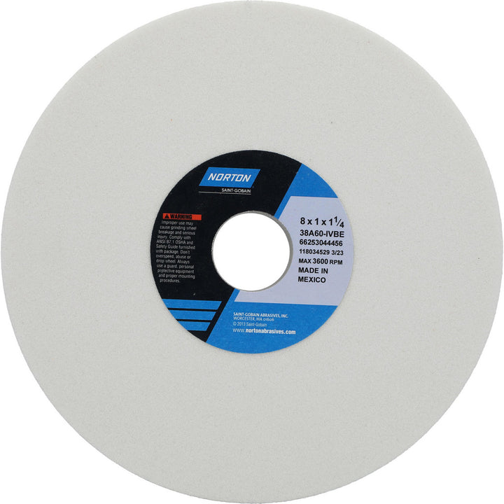 8 x 1" 60-Grit Aluminum Oxide Grinding & Cutoff Wheel - Norton 66253044456