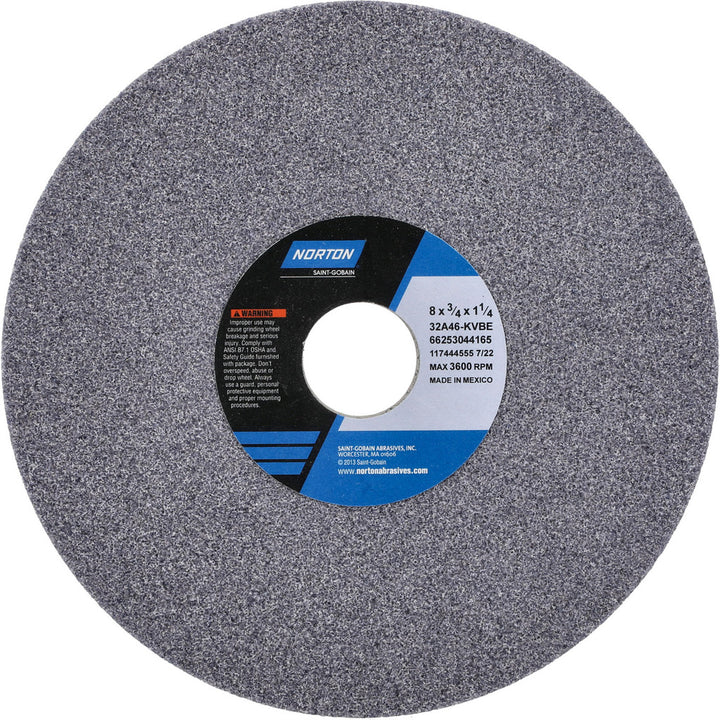 8 x 3/4" 46-Grit Aluminum Oxide Grinding & Cutoff Wheel - Norton 66253044165