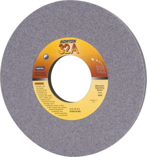 10 x 1/2" 60-Grit Aluminum Oxide Grinding & Cutoff Wheel - Norton 66253149834