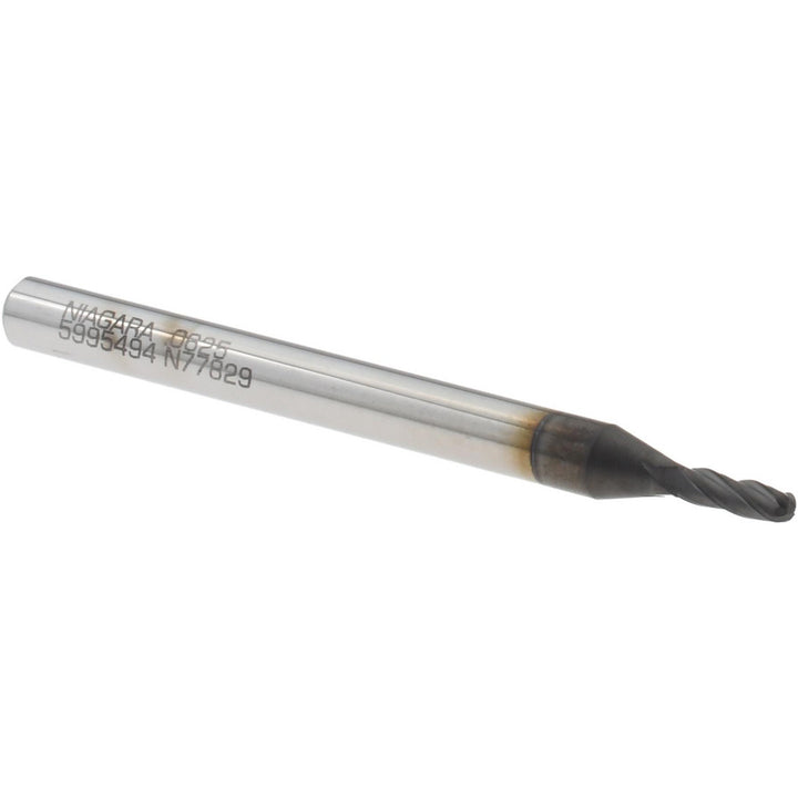 1/16" 4-Flute Solid Carbide Ball End Mill, CVD Diamond - Seco 17004997