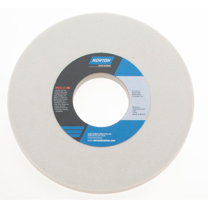10 x 3/4" 60-Grit Aluminum Oxide Grinding & Cutoff Wheel - Norton 66253160163