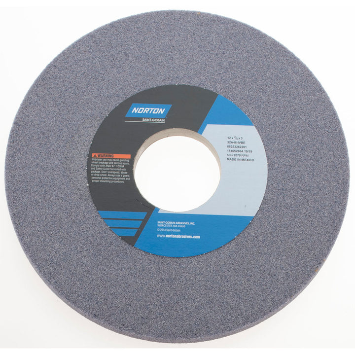 12 x 3/4" 46-Grit Aluminum Oxide Grinding & Cutoff Wheel - Norton 66253262261