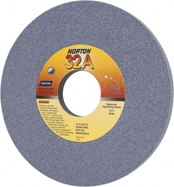 12 x 3/4" 60-Grit Aluminum Oxide Grinding & Cutoff Wheel - Norton 66253262270