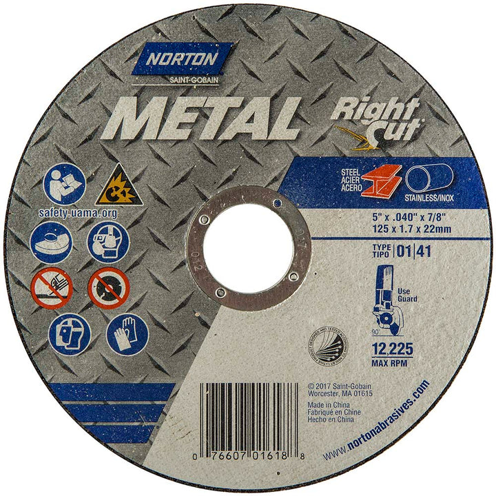 5" Aluminum Oxide Grinding & Cutoff Wheel - Norton 07660701618