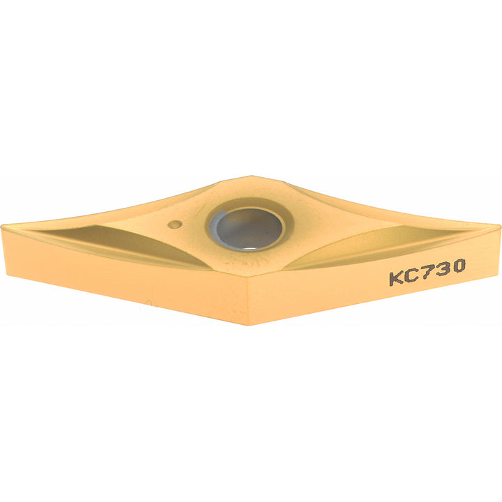 V - Diamond (Rhombic) 35-Deg 1/2" IC Carbide Insert, Grade KC730, TiN - Kennametal 1160922