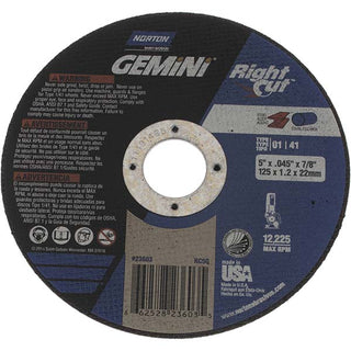 5" Aluminum Oxide Grinding & Cutoff Wheel - Norton 66252823603