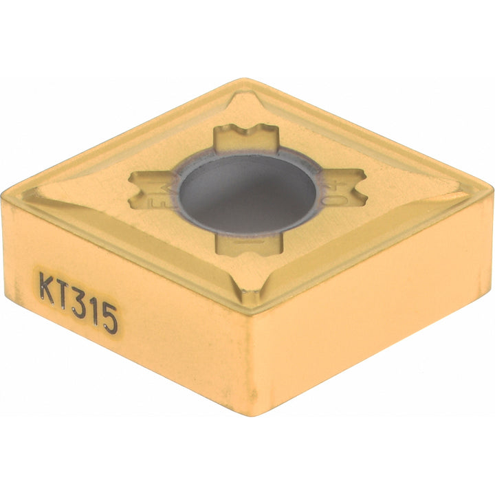 C - Diamond (Rhombic) 80-Deg 1/2" IC Cermet Insert, Grade KT315, TiN - Kennametal 1782902