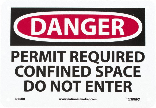 PERMIT REQUIRED CONFINED SPACE DO NOT ENTER Sign - AccuformNMC D360R
