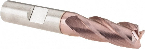 3/8" 4-Flute Solid Carbide Corner Radius End Mill, TiCN - SGS 38129