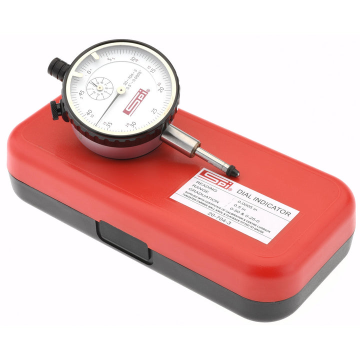 0.5000" Dial Indicator, 0.000500" grad - SPI 20-704-3