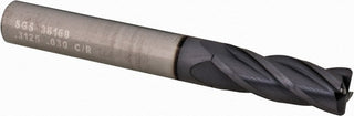 5/16" 4-Flute Solid Carbide Corner Radius End Mill, AlTiN - SGS 38168