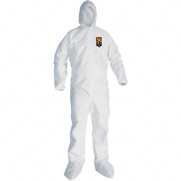 Medium White Particle Protection Protective Garment - KleenGuard 49122