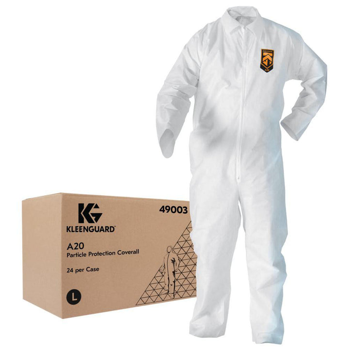 Large White Particle Protection Protective Garment - KleenGuard 49003