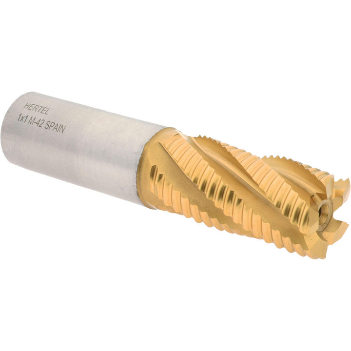 1.0000" 5-Flute Cobalt Single End Mill, TiN - Hertel 06822050