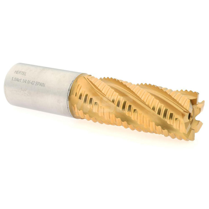 1.2500" 6-Flute Cobalt Single End Mill, TiN - Hertel 06822118