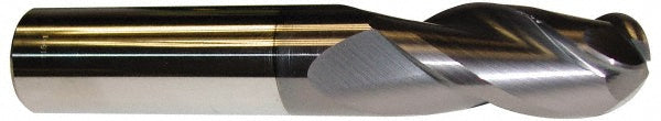 3/8in" 3-Flute Solid Carbide Ball End Mill, AlTiN - ProMax 113-02414