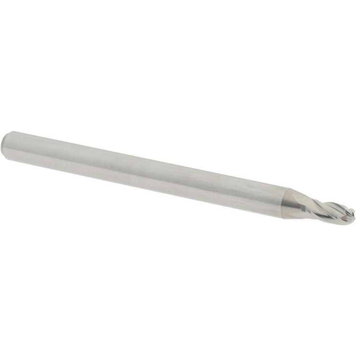 0.0787" 4-Flute Solid Carbide Ball End Mill - Accupro 12184724