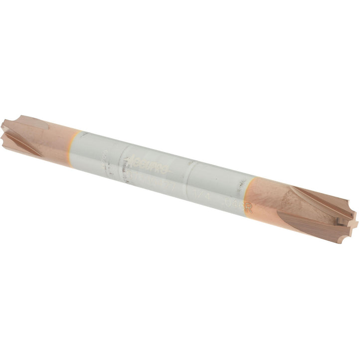 1/4" 4-Flute Solid Carbide Corner Rounding End Mill, TiCN - Accupro 12180382