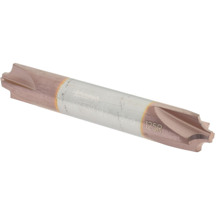3/8" 4-Flute Solid Carbide Corner Rounding End Mill, TiCN - Accupro 12180406