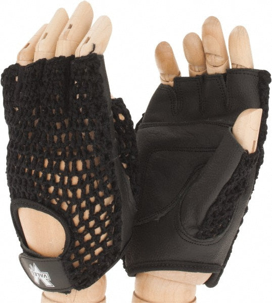 Medium Black Leather General Purpose Gloves - Valeo VA4575ME