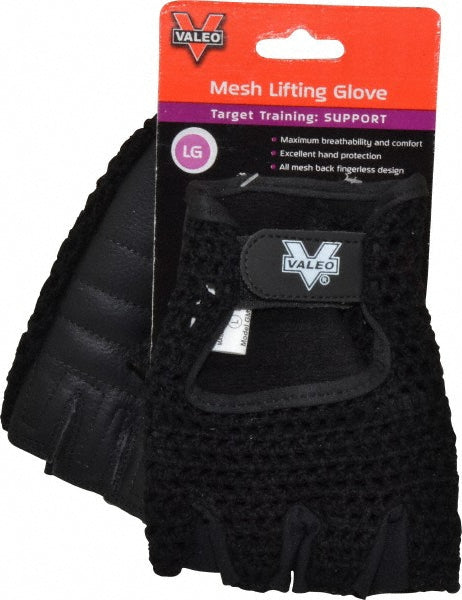 Large Black Leather General Purpose Gloves - Valeo VA4575LG
