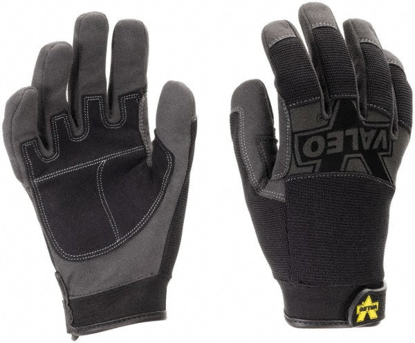 Small Black Leather General Purpose Gloves - Valeo VI3731SM