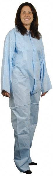 Medium Blue Chemical Resistant Protective Garment - PRO-SAFE KM-CVL-SMS-E-MED-BLUE