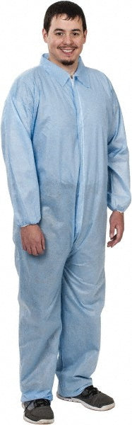 Large Blue Chemical Resistant Protective Garment - PRO-SAFE KM-CVL-SMS-E-LRG-BLUE
