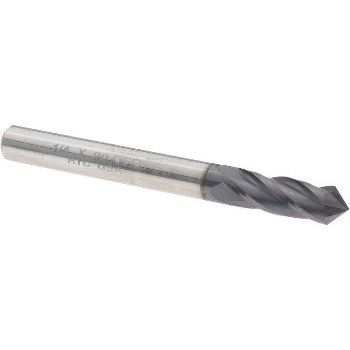 1/4" 4-Flute Solid Carbide Drill Mill End Mill, AlTiN - Harvey Tool 15316-C3