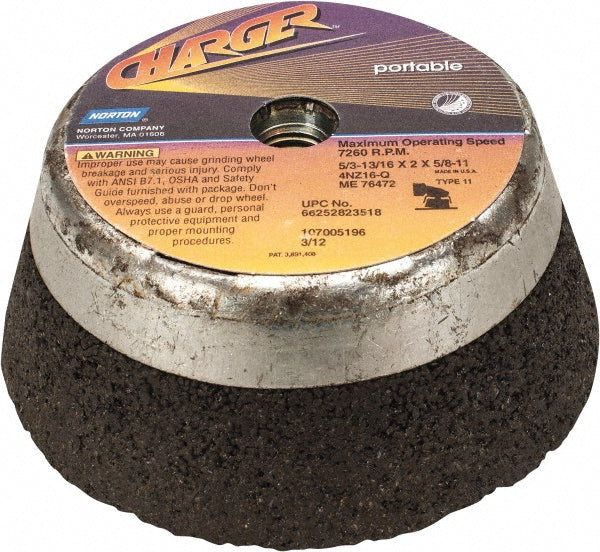 5 x 1" 16-Grit Zirconia Alumina Grinding & Cutoff Wheel - Norton 66253146920