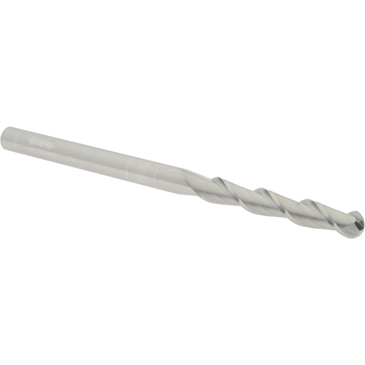 1/4" 2-Flute Solid Carbide Ball End Mill - Accupro 12184247