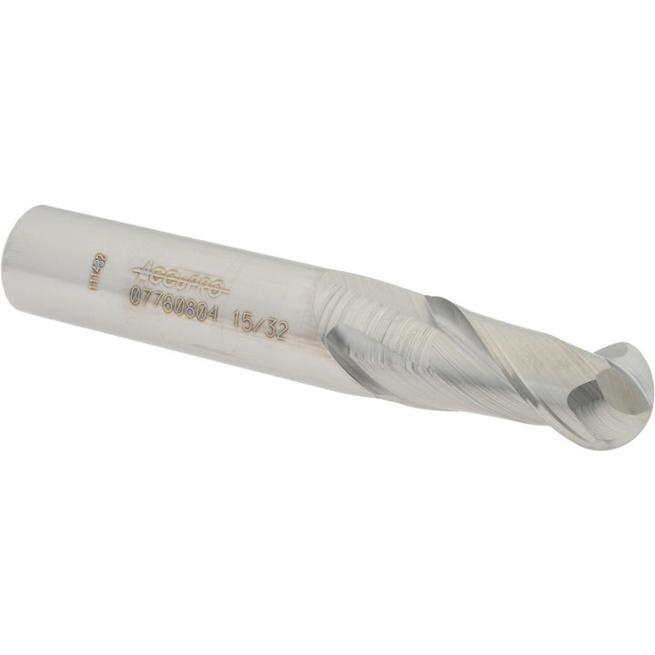 15/32" 2-Flute Solid Carbide Ball End Mill - Accupro 12184022