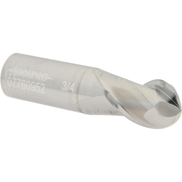 3/4" 2-Flute Solid Carbide Ball End Mill - Accupro 12184205