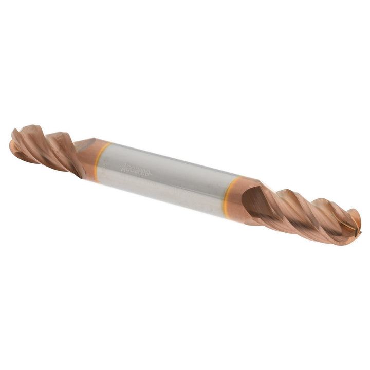 11/32" 4-Flute Solid Carbide Ball End Mill, TiCN - Accupro 12177749