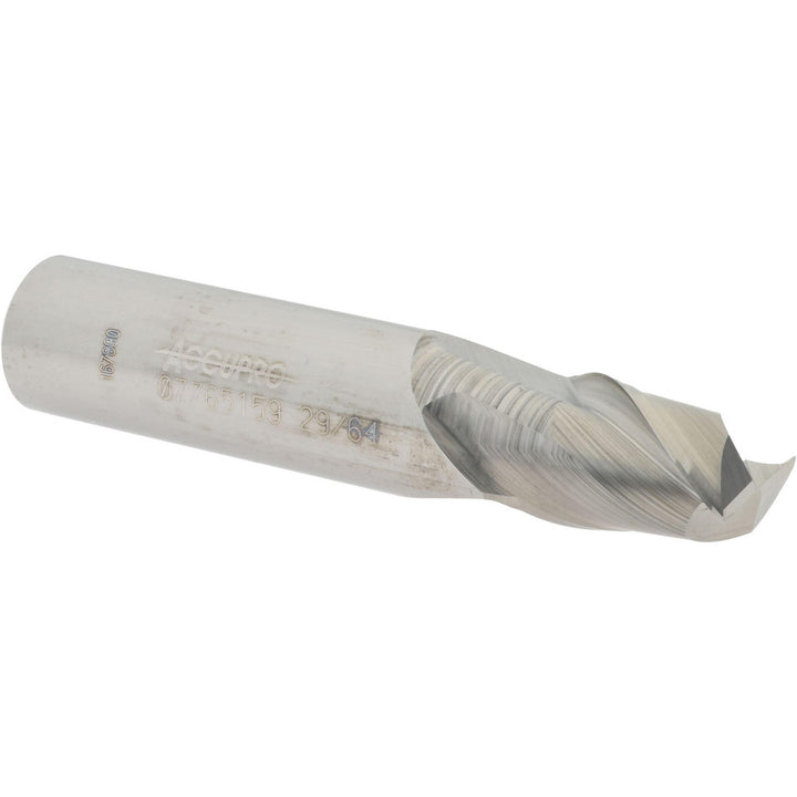 29/64" 2-Flute Solid Carbide Square End Mill - Accupro 12181683