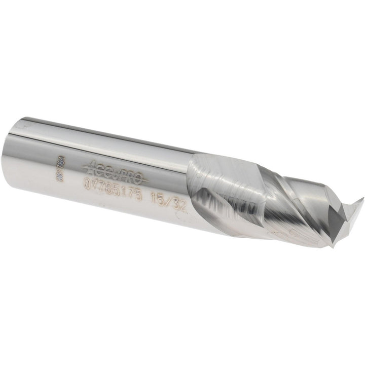 15/32" 2-Flute Solid Carbide Square End Mill - Accupro 12181686