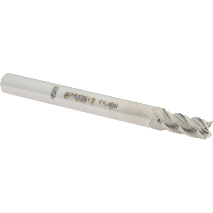 11/64" 4-Flute Solid Carbide Square End Mill - Accupro 12182748