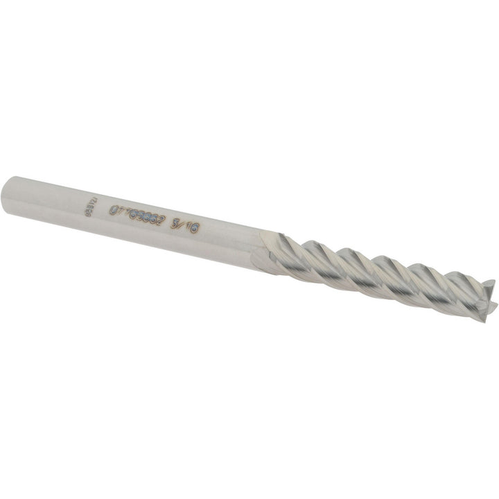 3/16" 4-Flute Solid Carbide Square End Mill - Accupro 12183396