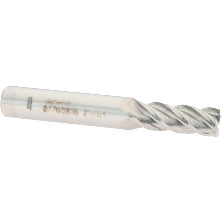 21/64" 4-Flute Solid Carbide Square End Mill - Accupro 12182517