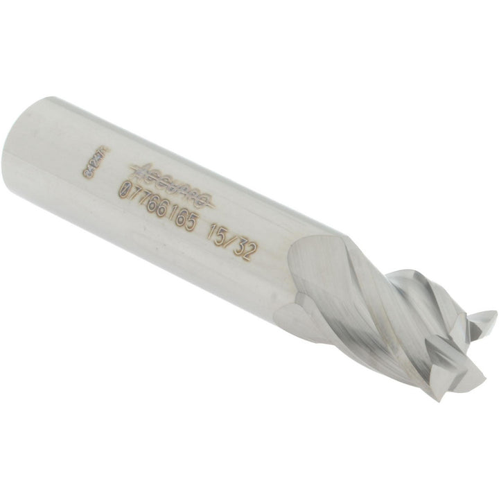 15/32" 4-Flute Solid Carbide Square End Mill - Accupro 12182919