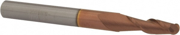 13/64" 2-Flute Solid Carbide Ball End Mill, TiCN - Accupro 12183954